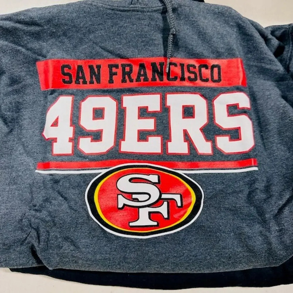 NEW Campus Colors San Francisco 49ers Hoodie Sweatshirt Heather Gray Mens Size M - Picture 2 of 6